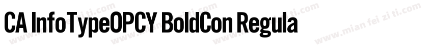 CA InfoTypeOPCY BoldCon Regular字体转换